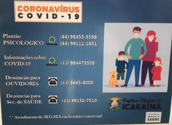 Prevenção é tudo, fique em casa e cuidados com o coronavírus