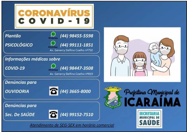 Ajude o município de Icaraíma a superar a pandemia do novo coronavírus 