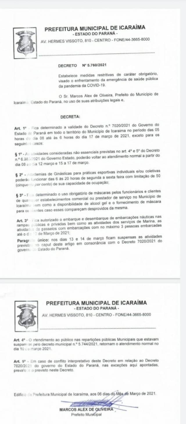 URGENTE - Novo Decreto Municipal estabelece retorno das atividades não essenciais ainda com medidas restritivas. 