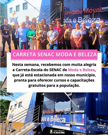 Entrega oficial das chaves da Carreta do SENAC de Moda e Beleza