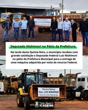 DEPUTADO NISHIMORI NO PÁTIO DA PREFEITURA