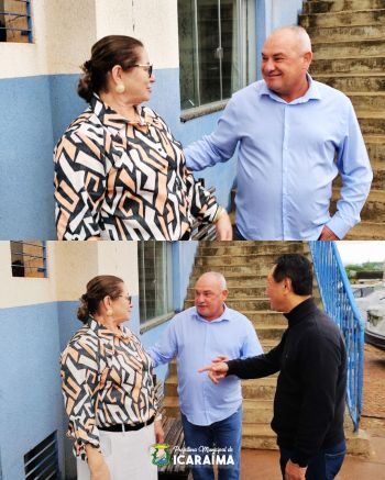 DEPUTADO NISHIMORI NO PÁTIO DA PREFEITURA