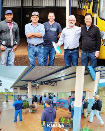 DEPUTADO NISHIMORI NO PÁTIO DA PREFEITURA
