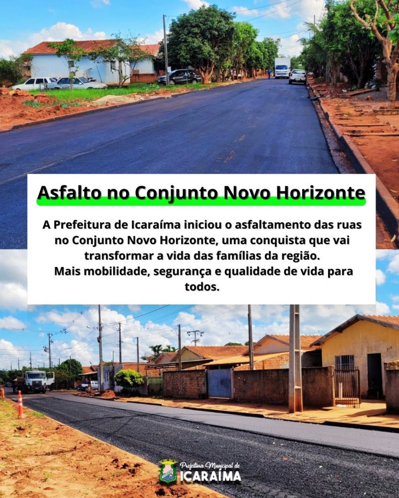 ASFALTO NO CONJUNTO NOVO HORIZONTE 