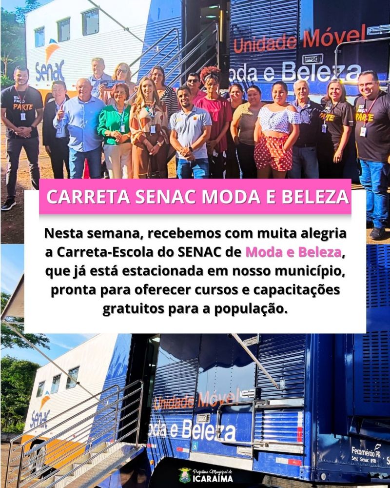 Entrega oficial das chaves da Carreta do SENAC de Moda e Beleza