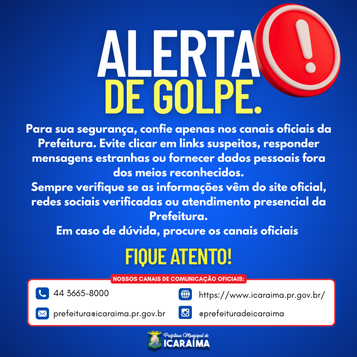 CUIDADO COM GOLPES !!