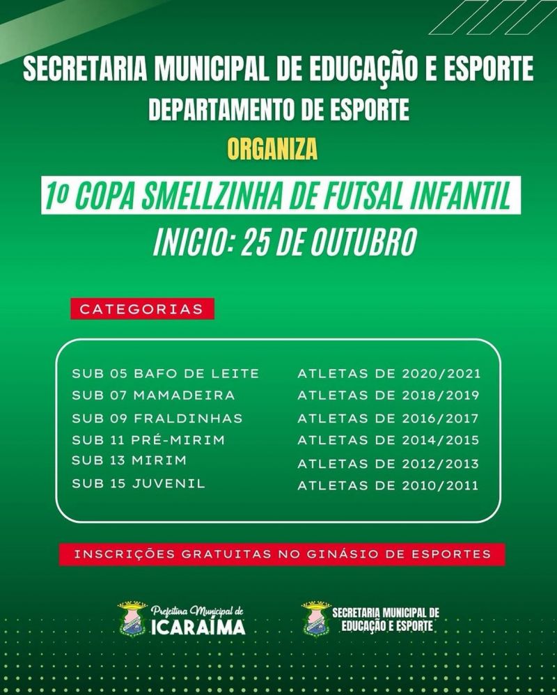 1º Copa Smellzinha de Futsal Infantil