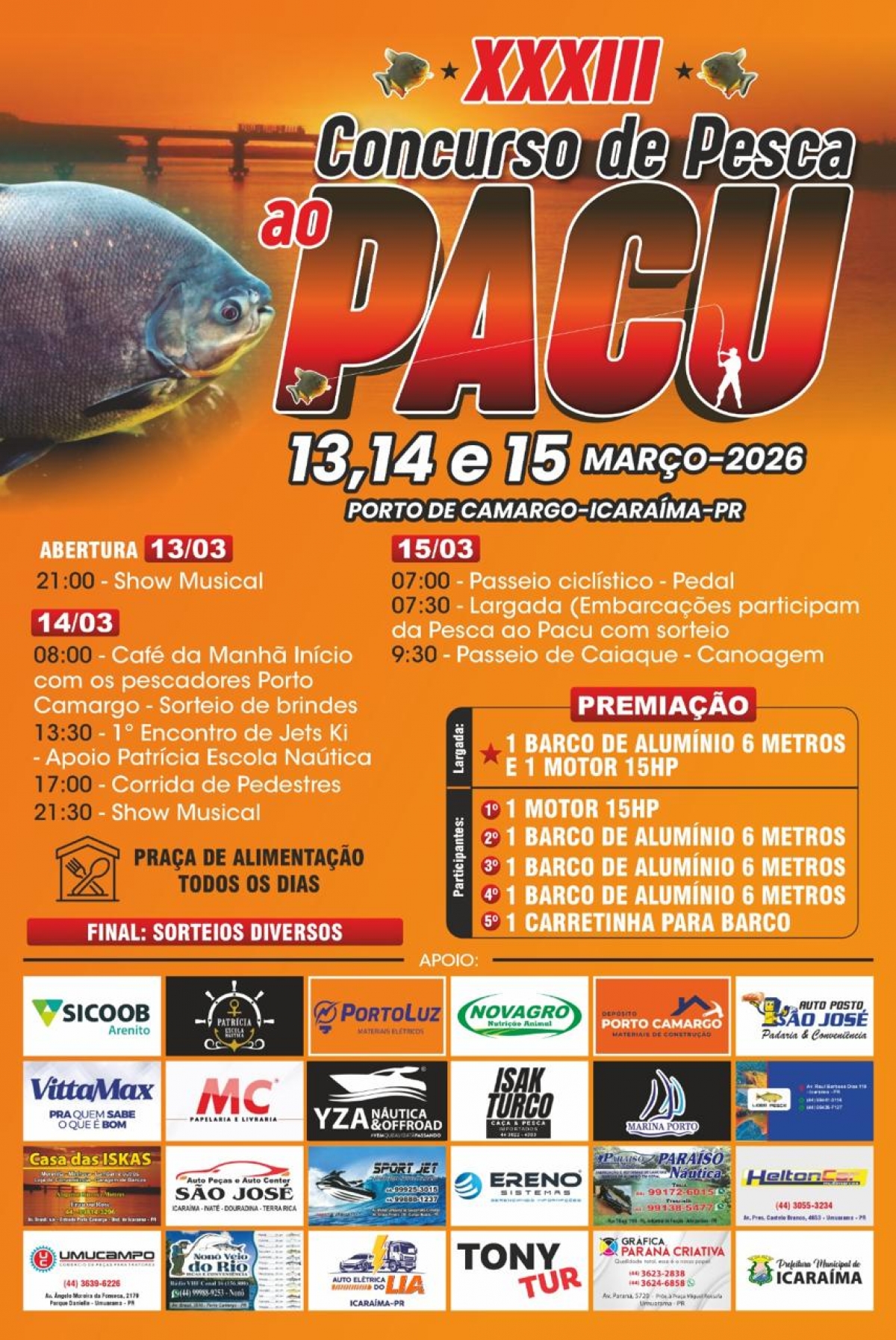 XXXIII - CONCURSO DE PESCA AO PACU
