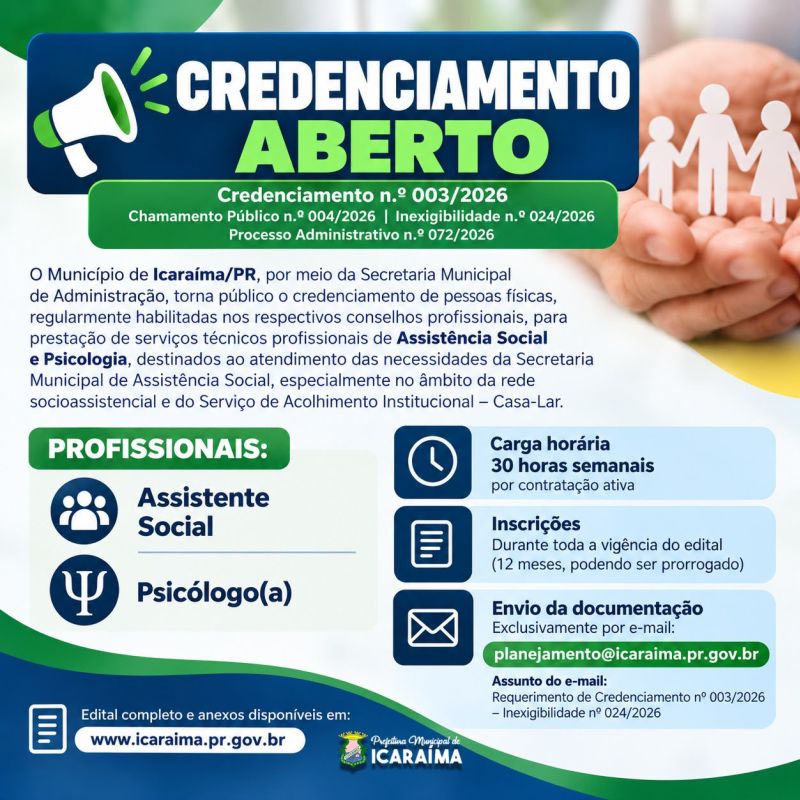 CREDENCIAMENTO 003/2026